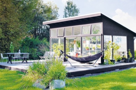 Black-And-White Orangery To Enjoy The Nature