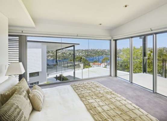 Black And White Two Pavillions House Design
