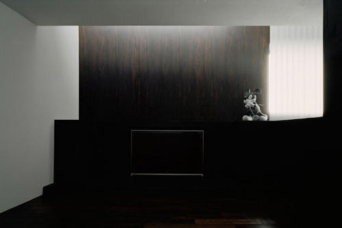 dark livingroom japanese house design