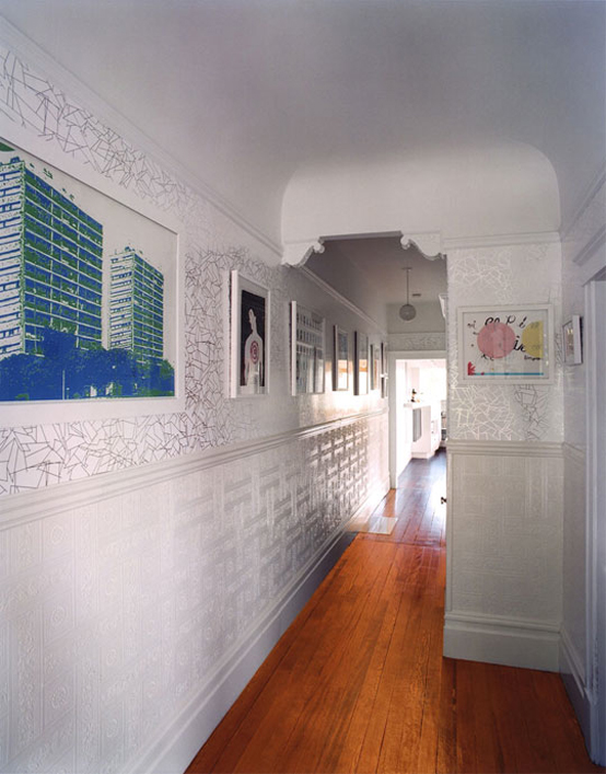 Blue Black Monochrome Victorian House