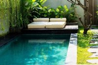 blue tiled plunge pool for outdoors