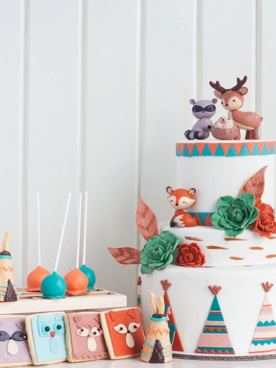 bold animal-tematice moderne baby shower 
