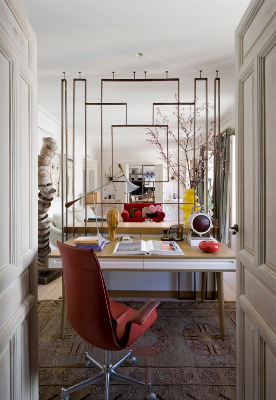 Bold Eclectic Home With Art Deco And Mid-Century Modern Touches - DigsDigs