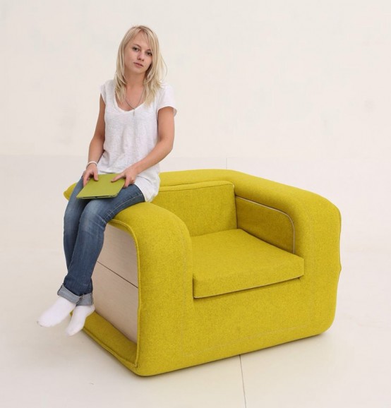 Bold Flop Armchair That Folds Out Into A Bed