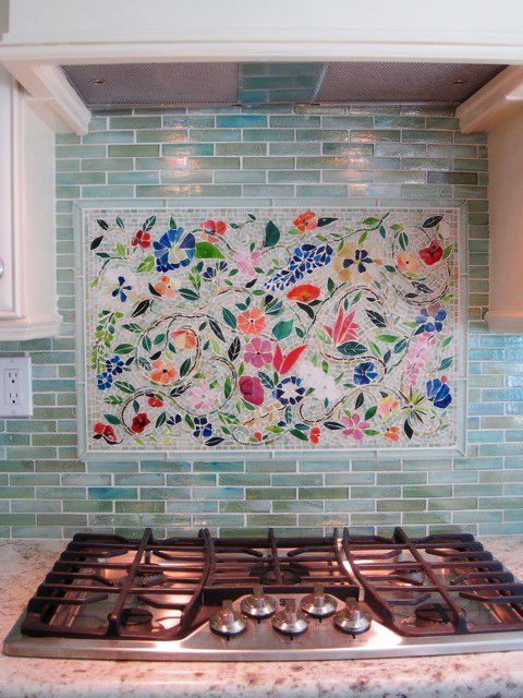 26 Bold Mosaic Kitchen Backsplashes To Get Inspired - DigsDigs