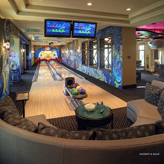 bowling game room