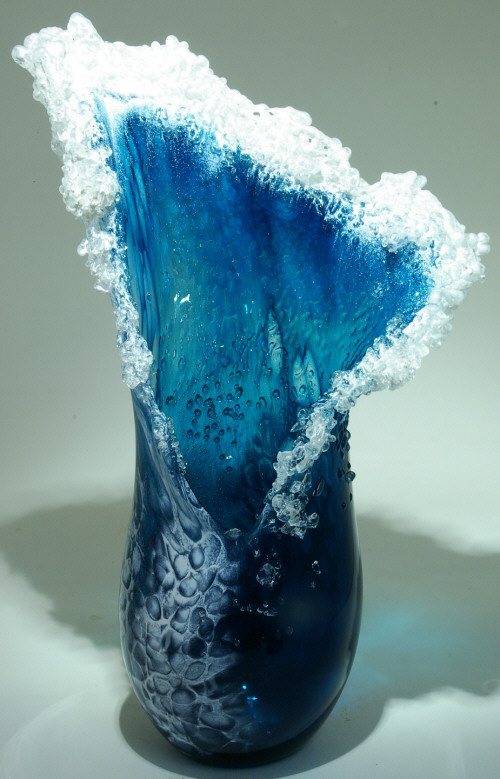 Breathtaking Sea Waves Vases Collection By Kela Glass Artists