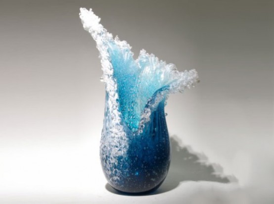 Breathtaking Sea Waves Vases Collection By Kela Glass Artists