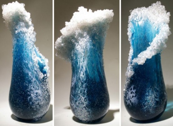Breathtaking Sea Waves Vases Collection By Kela Glass Artists