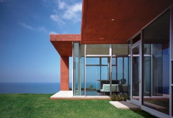 Brick Red Malibu House Design