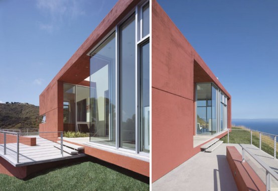 Brick Red Malibu House Design