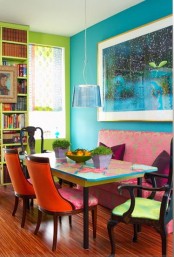 Bright And Colorful Dining Area