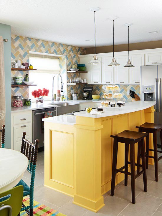 93 Bright And Colorful Kitchen Design Ideas - DigsDigs