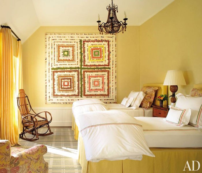 yellow rooms bedroom guest banana painted hampton east architecturaldigest radiant dipped walls designs paint candice digsdigs bergen traditional mood tooth