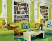 Bright Green Living Room