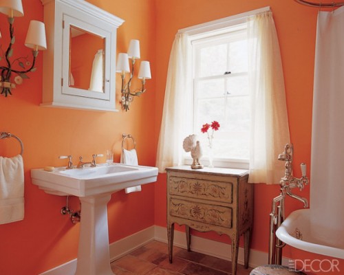 Bright Orange Bathroom
