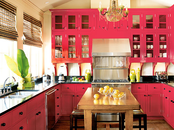 Bright Pink Kitchen Design
