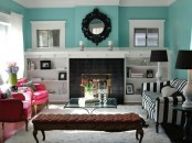 Bright Turquoise Living Room
