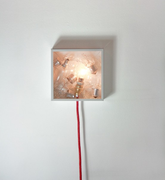 Bulbbox Lamp Made With A Box Of Bulbs