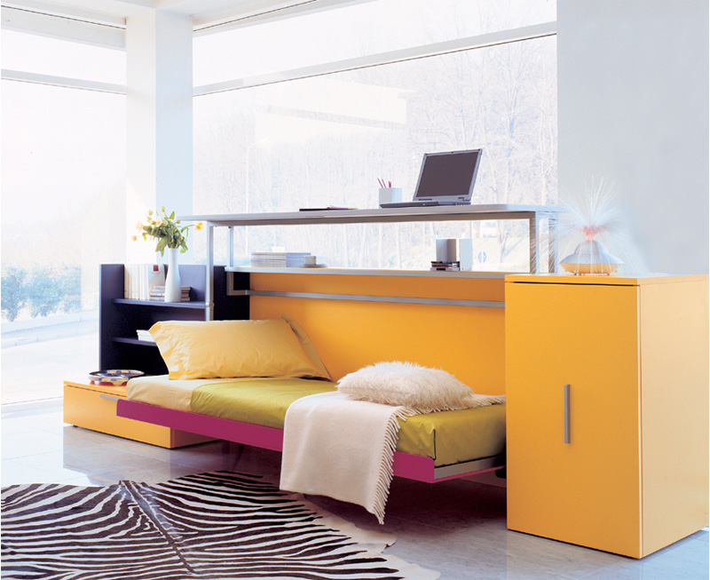 Cabrio In Wall Bed With Desk