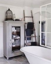 a cute nordic-inspired bathroom design