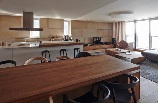 Calm Cafe Au Lait Apartment Interior To Relieve Stress