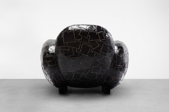 Carapace Furniture Collection With Hard Metal Exterior