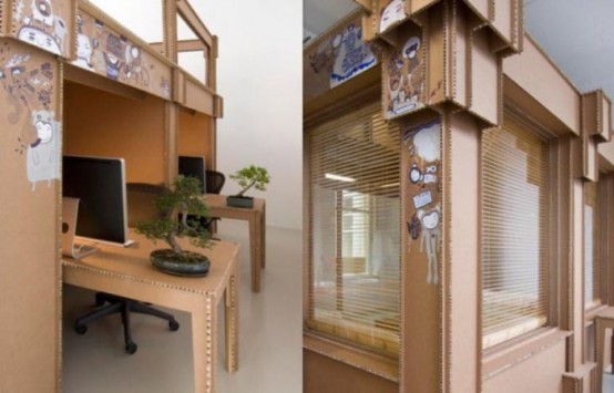 Cardboard Office Not To Spend Much Money