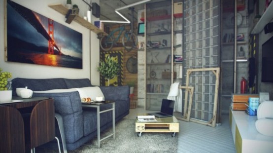 Casual Industrial Loft With Rough Romance