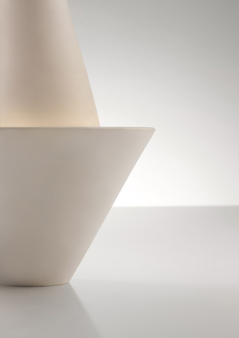 Ceramic Mia Table Lamp Of Two Cones