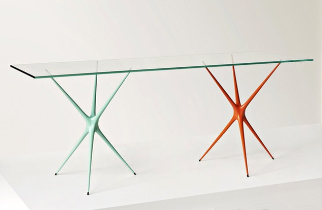 Changeable Supernova Trestle Table With Colorful Legs