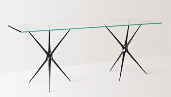 Changeable Supernova Trestle Table With Colorful Legs