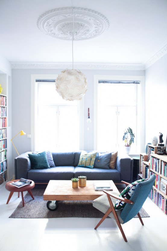 Charming And Airy Oslo Apartment With Mid-Century Furniture