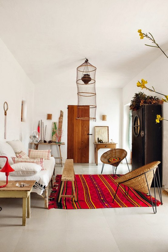 Cheerful Rustic Ibiza Retreat With Colorful Details