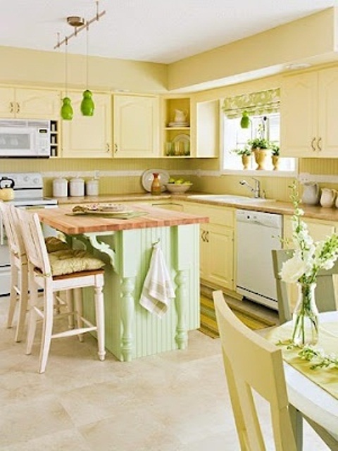 50 Bright Green And Yellow Kitchen Designs - DigsDigs