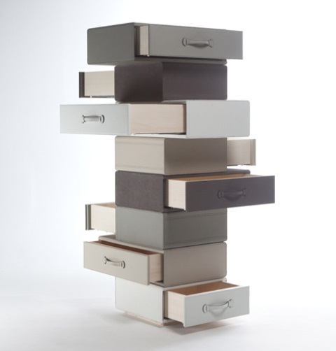 Chest Of Suitcases Of Colorful Leather
