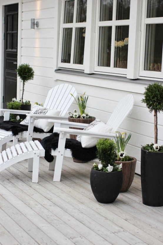 52 Chic Black And White Outdoor Spaces DigsDigs