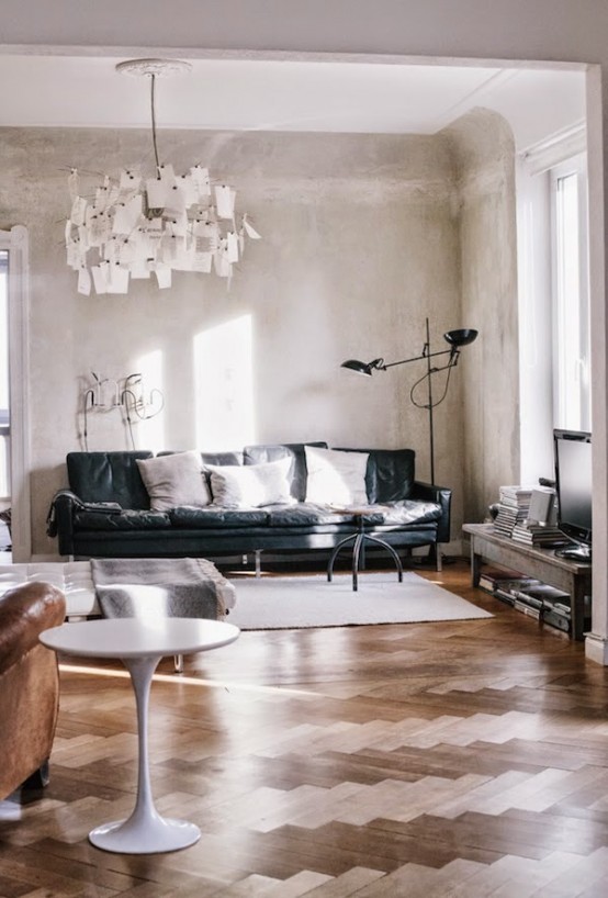 Chic Industrial Apartment In Warm Neutral Shades