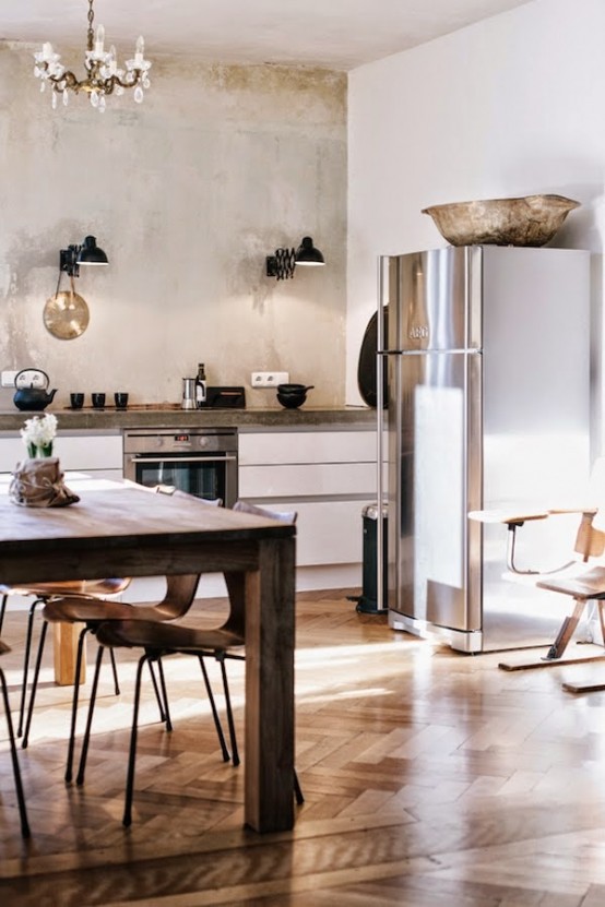 Chic Industrial Apartment In Warm Neutral Shades
