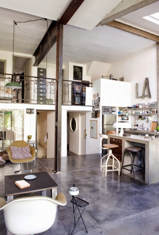 Chic Industrial Paris Loft From An Old Factory