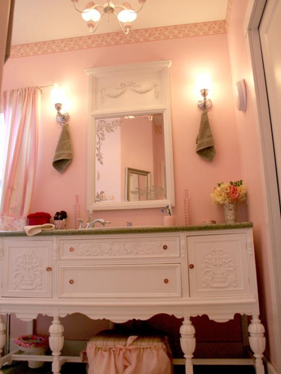 Chic Pink Bathroom