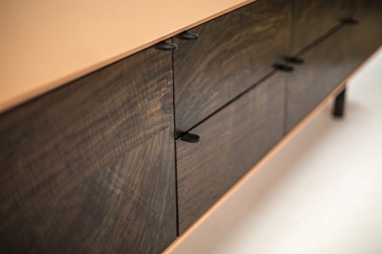 Chic Solid Walnut Coastal Credenza By Jeff Martin