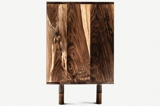 Chic Solid Walnut Coastal Credenza By Jeff Martin