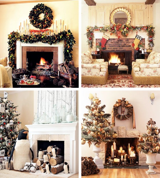 Christmas mantel decorations