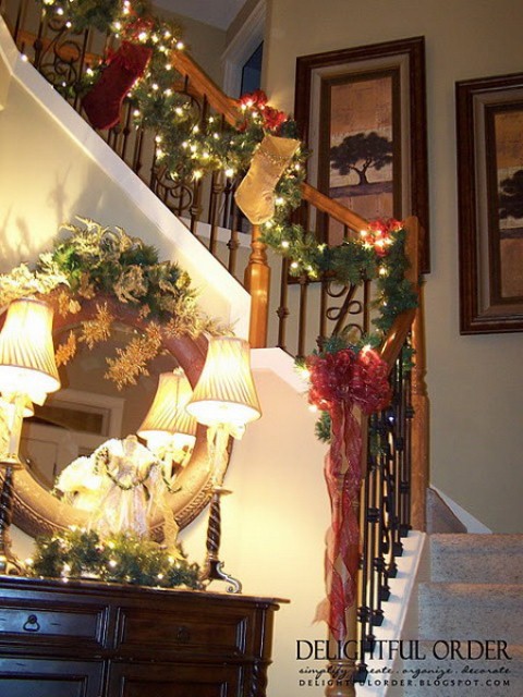 Christmas Stairs Decoration Ideas