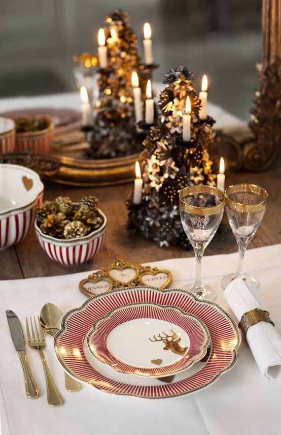 35 Christmas Table Settings You Gonna Love - DigsDigs