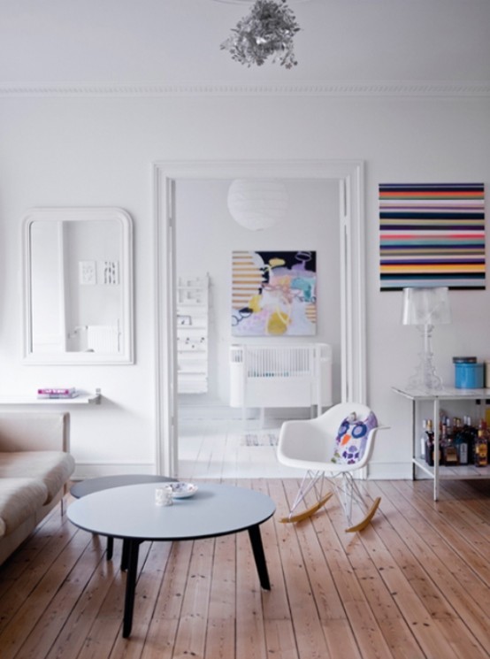 Classical Scandinavian Interior With Art Accents
