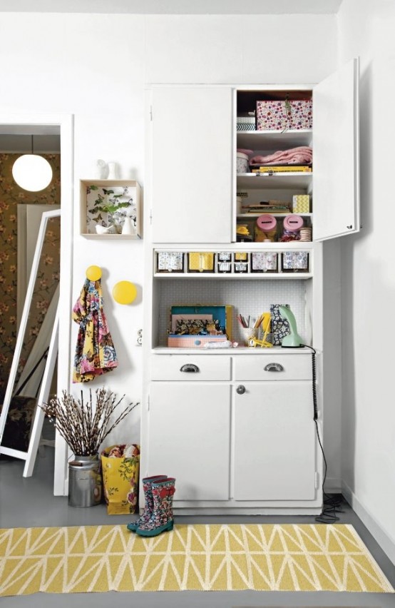 Tall units are great if you want to store a lot of small things. For example, if you want to organize your craft supplies.