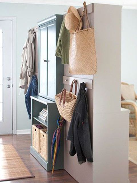 Just make sure that your storage organizers are narrow cuz usually it's a bad idea to make a hallway narrower than it already is.