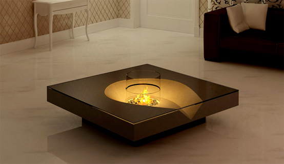 Coffee Table With Fireplace